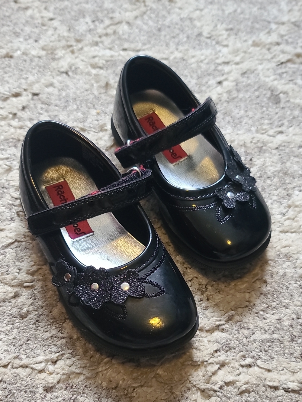2 for $25 - Rachel Shoes Girls Toddler 8 Black Patent Shoes with Straps